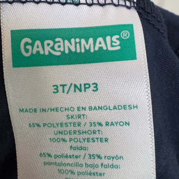 Garanimals 3T Girls Navy Plaid School Uniform Skirt Skort with Button Detail - Picture 6 of 6